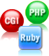 CGI/PHP/Ruby対応
